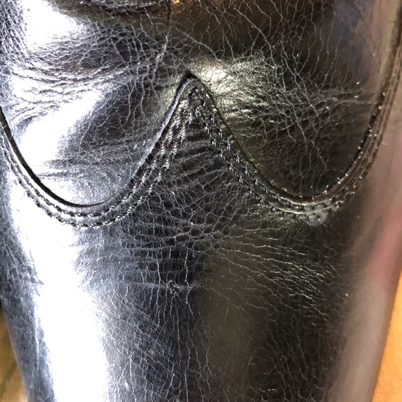 GROX RESPIRA EU47 US13 Black Leather PullOn Boots ITALY Rubbersole Wingtip NEW - Picture 12 of 16